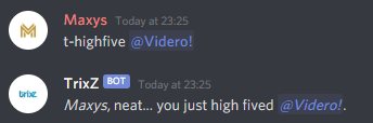 Correct usage of t-highfive.