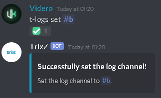Correct usage of t-logs set.